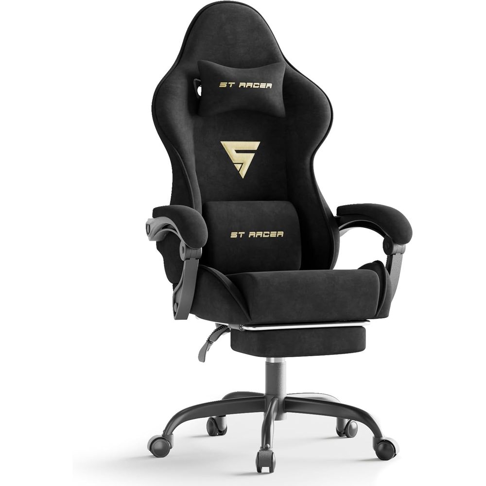 Pc Gaming Gaming - Sedia da Gaming Ergonomica in Velluto