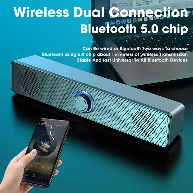 Gaming Speaker - Soundbar Bluetooth 5.0 con Audio Surround