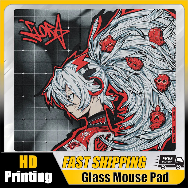 Fps Gaming Mouse - Tappetino per Mouse in Vetro W-Wallhack